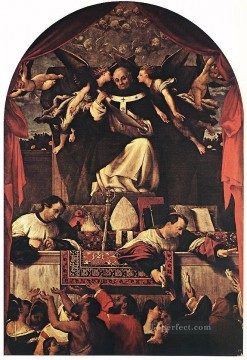 ロレンツォ・ロット Painting - 聖アントニオの施し 1542年 ルネサンス ロレンツォ・ロット